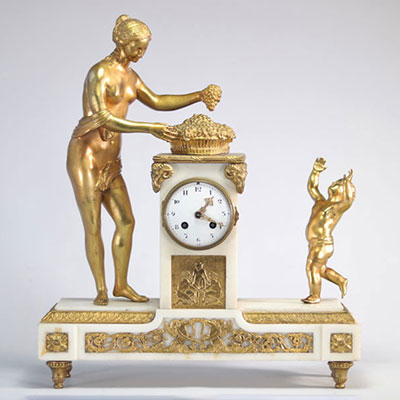 Imposing ormolu clock in the Louis XVI style