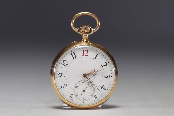 Vacheron Constantin Genève - Pocket watch in 18k gold with off-centre seconds, total weight 81gr.