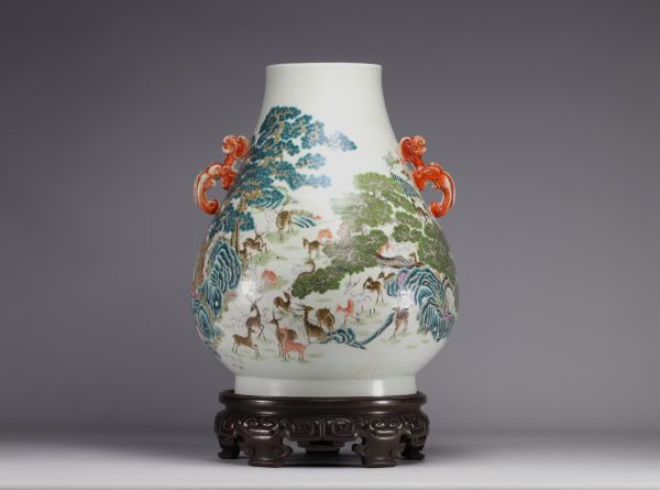 A rare and important Famille Rose porcelain 