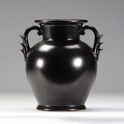 VILLEROY & BOCH Septfontaines,  vase noir en faïence