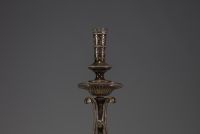 Silver-plated candelabra, France, 19th century.