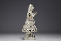 China - Doumu figure in Chinese white porcelain, 17th-18th century.