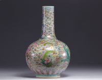 Famille rose porcelain vase 