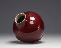 China - Oxblood porcelain vase, Qing dynasty.