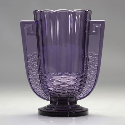 Val Saint Lambert Art Deco vase 