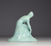 Charles CATTEAU (1880-1966) Bock Frères Keramis - ‘Élégante’ in glazed earthenware, signed.