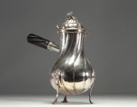 Imposing Louis XV silver coffee pot and chocolate pot, Lille, 1752.