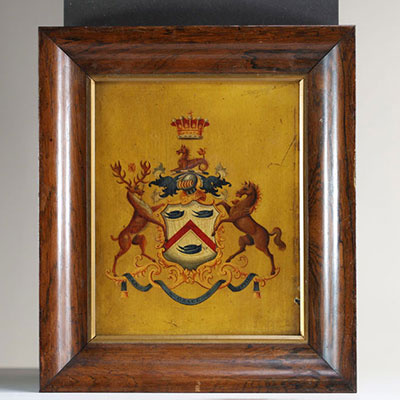 Oil on panel representing the coat of arms of the Duke of Norfolk, early 19th century.