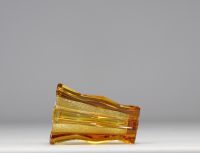 Scaillont Vase, Amber, Art Deco 1930-1935