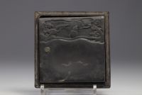 China, inkstone and wooden case.