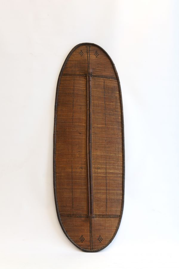 DRC - Large Mongo shield in wood and rattan.