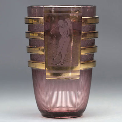 Val Saint Lambert Art Deco vase 