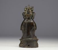 Chine - Guanyin, statuette en bronze d'époque Ming.