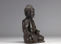 China - Large bronze Buddha statue, Ming period (明朝 - 1368-1644)