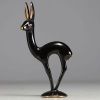 Eduard HERMANUTZ (1902-1992) for V&B Luxembourg - ‘Biche’ in black and gold earthenware, N°535, circa 1935-40.