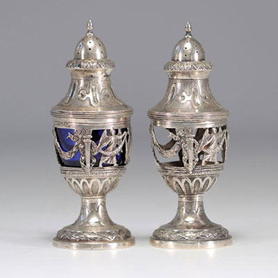 Solid silver sprinklers with Reims hallmarks from the 18th century