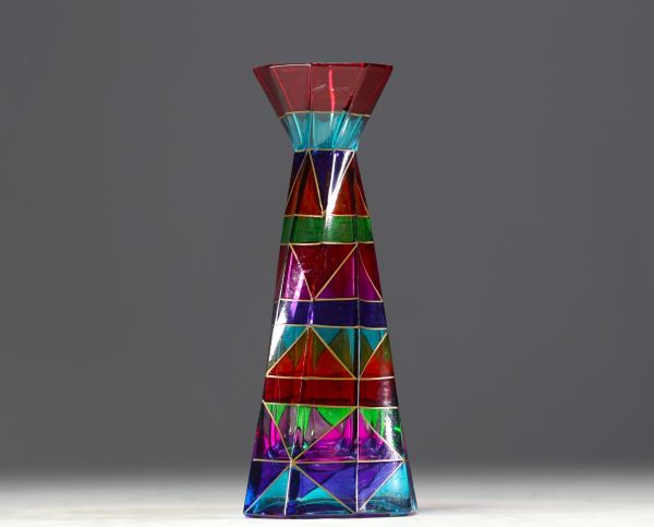 Murano - “Kaleidoscope” glass vase.