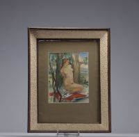 Gustave DE BRUYNE (1914-1981) ‘Femme dénudée’ Watercolour signed and dated 1944.