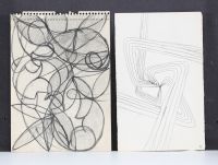 Exceptional set of abstract compositions known as ‘Modernisme Ludique’ including three poster designs for the Middelheim, pencils, watercolours, collages, 50s-60s