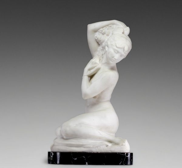 Louis MASCRÉ (1871-1929) Large marble sculpture 