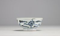 China - Bowl in blue-white porcelain with chimera decoration, Ming period.