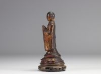 Standing gilt bronze Buddha from the Ming period (明朝)