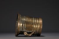 Holland - Bronze mortar, dolphin-shaped handles, probably 17th century.