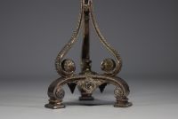 Silver-plated candelabra, France, 19th century.